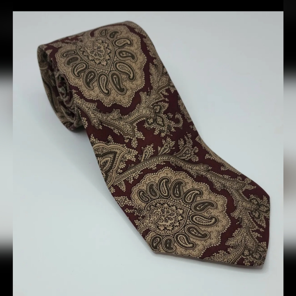 oscar de la renta couture tie vintage paisley